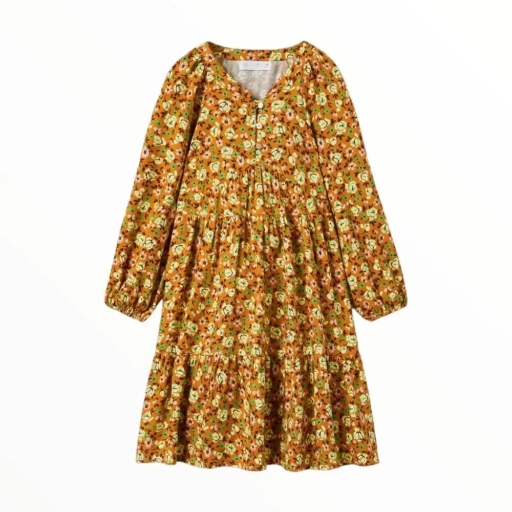 ZARA Kids | Ocher | FLORAL DRESS - Picture 2 of 11
